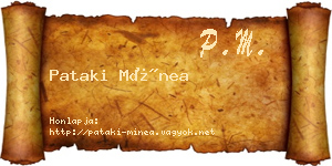 Pataki Mínea névjegykártya